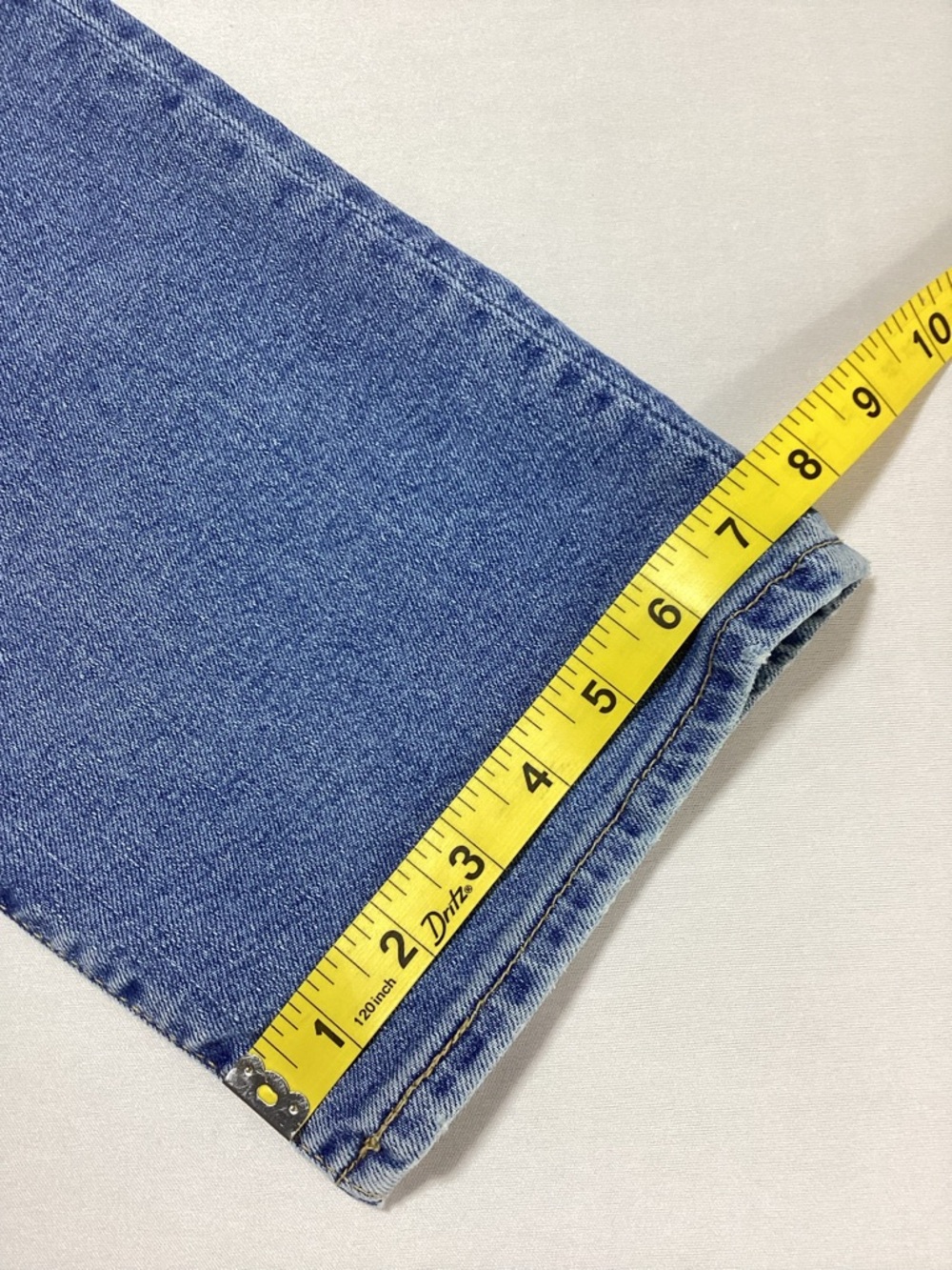 High-Rise Ribcage Straight Ankle Jeans in Light Blue - Picture 12 of 13